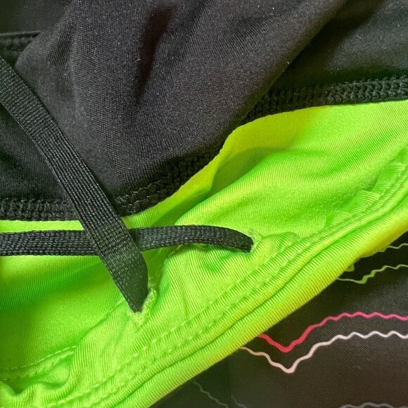 Nike Dri Fit Crew Running Short Black and Green Size Medium - Picture 4 of 12